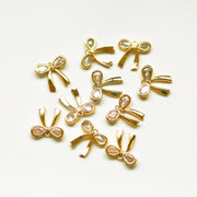 CZ Filled Ribbon Charm (10 pcs)